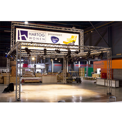 Free Design Display Aluminum Light Truss Alloy Exihibition Truss Lighting With Corner Box