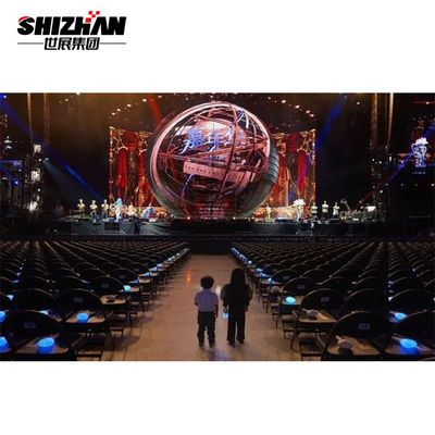 Heavy Duty Customized Concert Truss System LED Ball Curved Lighting Truss Structure