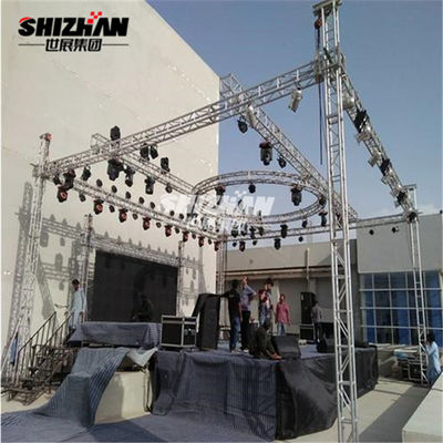 Outdoor Bolt Aluminum Lighting Truss Triangle Shaped