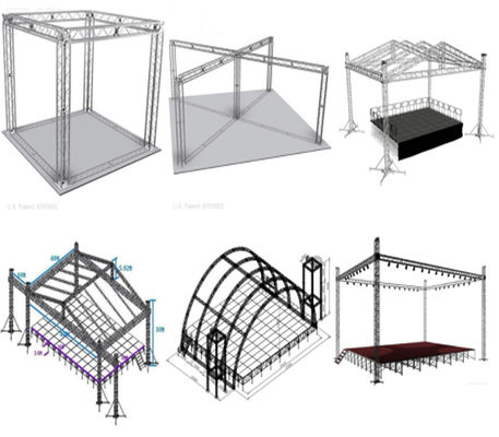 ODM stage Aluminum Bolt Box Truss For Sale Design Square Bolt Truss System