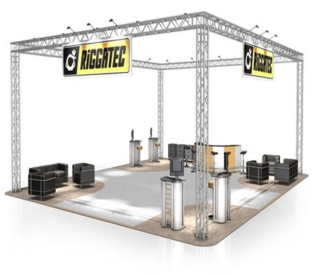 Free Design Display Aluminum Light Truss Alloy Exihibition Truss Lighting With Corner Box