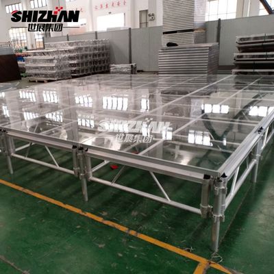 Transparent Acrylic Aluminum Alloy Outdoor Event Glass Portable Dance Stage Floor