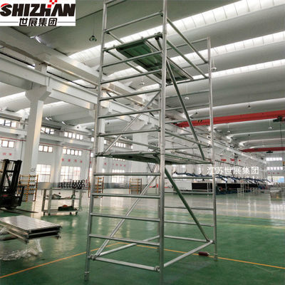 Customized Mobile Steel Scaffold Aluminium Access Tower diagonal pipe