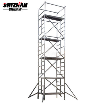 H Frame Aluminum Mobile Steel Scaffolding Movable With Wheels Easy Install