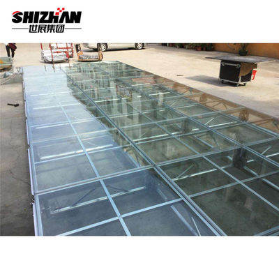 Wedding Glass Stage Ceremony Swimming Pool Floor Acrylic Transparent Mobile Stage Platform