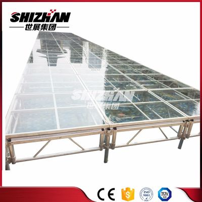 Anti Slip Catwalk Tempered Glass Stage Show Aluminum Frame Loading