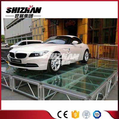 Anti Slip Catwalk Tempered Glass Stage Show Aluminum Frame Loading