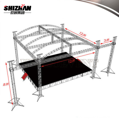 Aluminum Alloy Stage Truss System Design Lighting Flat Trusses