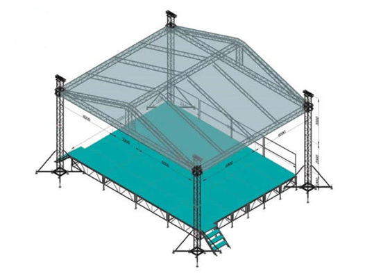 Aluminum Stage Truss System 300kg Load Capacity Quick Installation