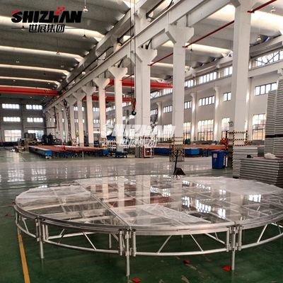 Anti Slip Catwalk Tempered Glass Stage Show Aluminum Frame Loading