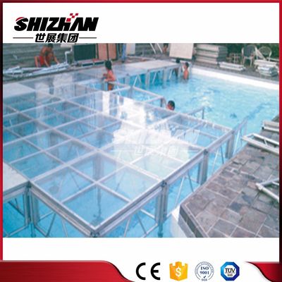 Anti Slip Catwalk Tempered Glass Stage Show Aluminum Frame Loading