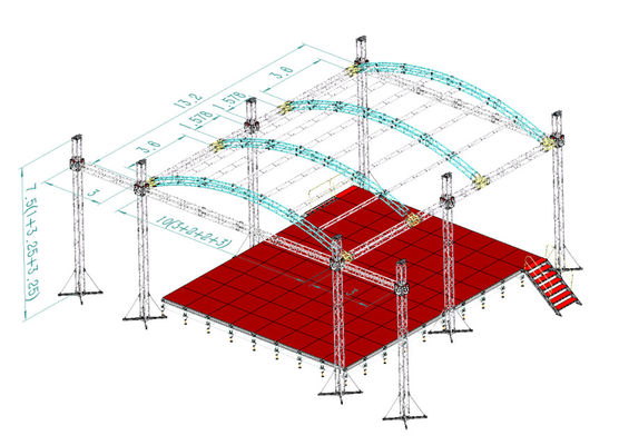 Lighting Aluminum DJ Truss 0.5m 1m 1.5m 2m Length